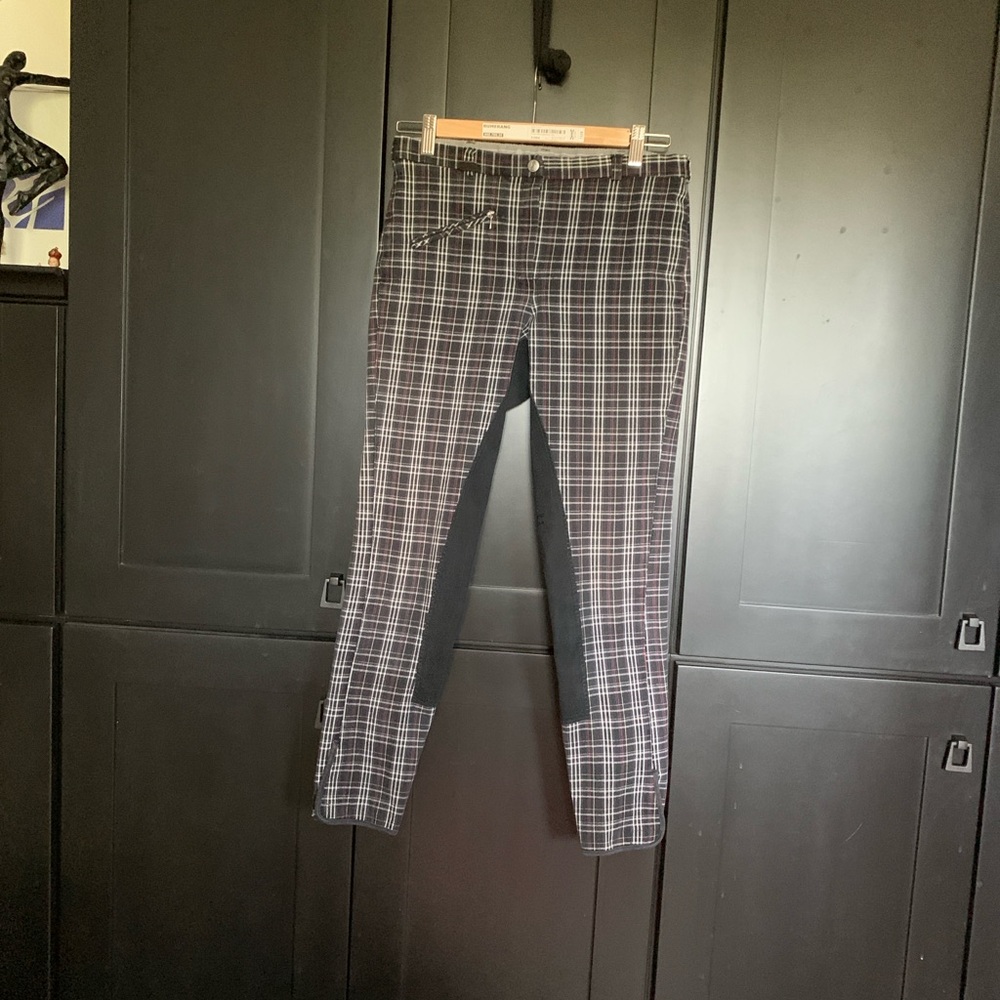 Women’s  Full Seat Plaid Riding Pants